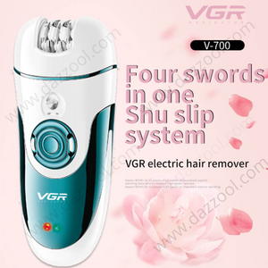 VGR Rechargeable Lady Epilator Hair Removal 4in1 V-700-dazzool.com VGR Rechargeable Lady Epilator Hair Removal 4in1 V-700-dazzool.com