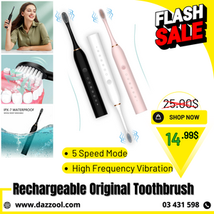 Sonic Electric Toothbrush Black ZD-X3-dazzool.com