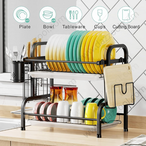 Drying Rack 2 Tier Kitchen Shelf-dazzool.com Drying Rack 2 Tier Kitchen Shelf-dazzool.com