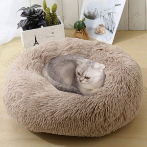 Winter Warm Round Plush Pet Bed-dazzool.com