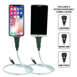 Cobra Coil 4 in 1 Flexible Charge, Dock, Stand & Sync Station-dazzool.com Cobra Coil 4 in 1 Flexible Charge, Dock, Stand & Sync Station-dazzool.com