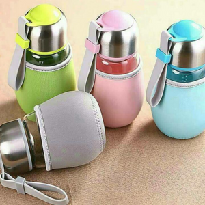Glass Water Bottle With Cover &Tea Filter 400ML-dazzool.com Glass Water Bottle With Cover &Tea Filter 400ML-dazzool.com