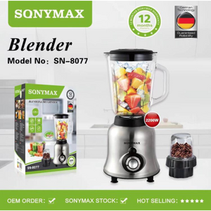 SonyMax Blender & Dry Grinder 2200W SN-8077-dazzool.com SonyMax Blender & Dry Grinder 2200W SN-8077-dazzool.com