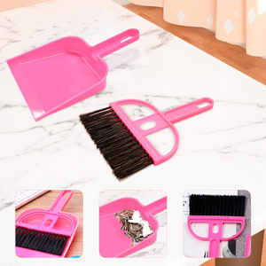 Mini Plastic Dustpan & Broom Set-dazzool.com Mini Plastic Dustpan & Broom Set-dazzool.com