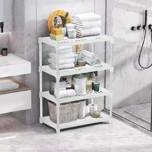 4 Tier Free Standing Bathroom Organizer-dazzool.com 4 Tier Free Standing Bathroom Organizer-dazzool.com