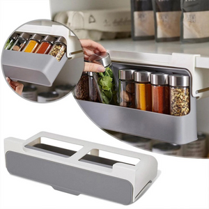 Adhesive Under Drawer Hidden Spice Bottle Storage Rack-dazzool.com Adhesive Under Drawer Hidden Spice Bottle Storage Rack-dazzool.com