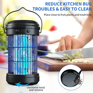 Outdoor Solar Bug Zapper Electric Mosquito Killer with 3600mAh Rechargeable Battery-dazzool.com Outdoor Solar Bug Zapper Electric Mosquito Killer with 3600mAh Rechargeable Battery-dazzool.com