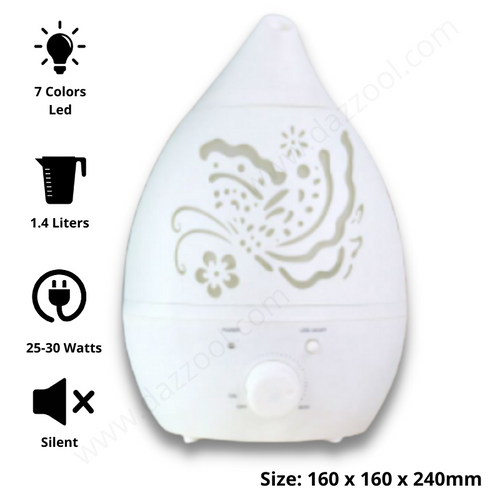 Ultrasonic Air Humidifier Aroma Essential Oil Diffuser 1.4L Aromatherapy Cool Mist Maker - Humidifiers - dazzool.com