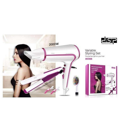 DSP hair dryer & straightener set 80088 - DaZzoOL