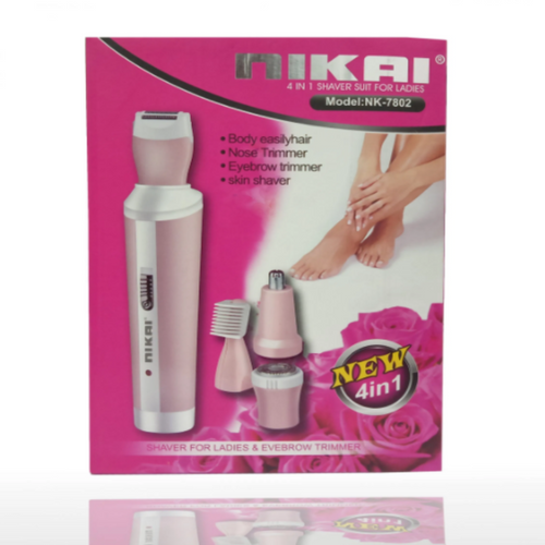 Lady Shaver and Eyebrows Trimmer 4 in 1 Nikai NK-7802 -  - dazzool.com