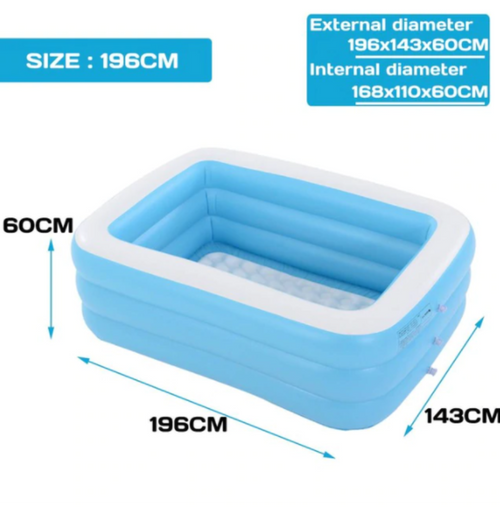 Inflatable Swimming Pool Intime 196x143x60cm -  - dazzool.com