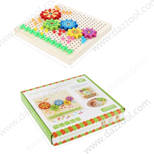 Mushroom pin puzzle game set  3+