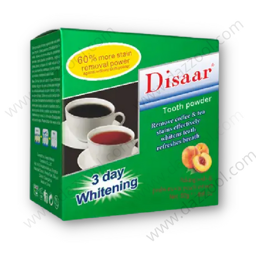 Disaar Tooth Powder Baking Soda & Probiotics & Peach Extracts DS5124-dazzool.com