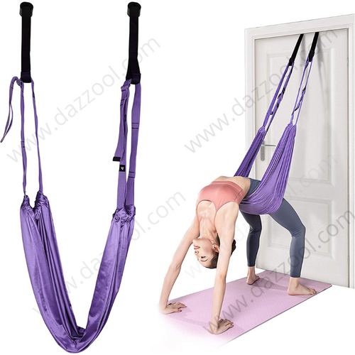 Adjustable Leg Stretching Strap, Yoga Fitness Flexibility Door Stretcher Strap/Back Bend Assist Trainer, Yoga Swing for Aerial Yoga-dazzool.com