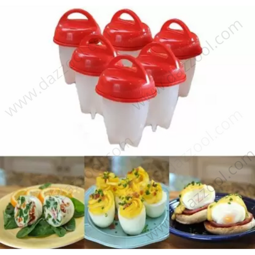 As Seen On TV Silicone Egg Boil 6 Egglettes-dazzool.com