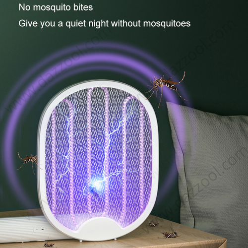 Electronic Mosquito Swatter 2 in 1 White-dazzool.com