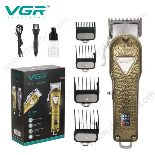 VGR Metal Professional Cordless Electric Hair Clipper V-142-dazzool.com