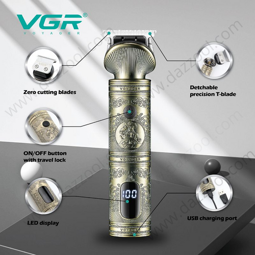 VGR Professional Hair Trimmer with LED Display V-962-dazzool.com