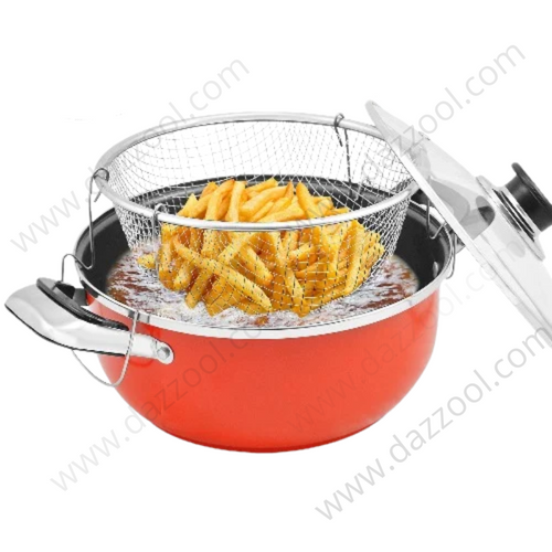 Non-Stick Stir/Fry Pan With Glass Lid 26cm-dazzool.com