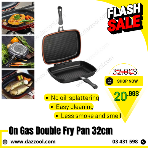 Dessini On Gas Double Fry Pan (32/36/40)cm-dazzool.com