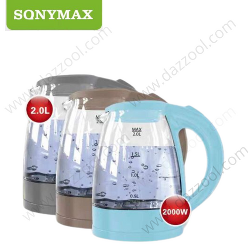 SonyMax Electric Kettle 2000W 2L SN-1101-dazzool.com