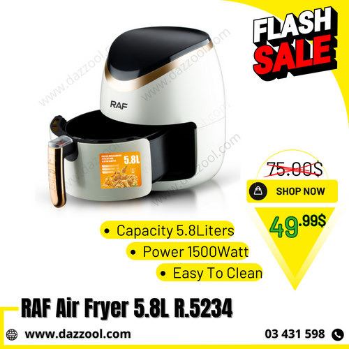 RAF Air Fryer 5.8L R.5234-dazzool.com