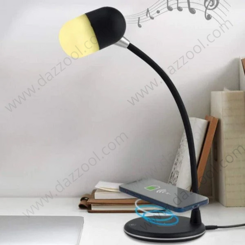 MDHL 3 in 1 Wireless Charger Bluetooth Speaker LED Desk Lamp MD-088-dazzool.com