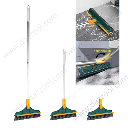 2 in 1 Floor Scrub Brush With 120° Rotation Handle-dazzool.com