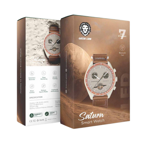 Green Lion G-Wear Amoled Watch Silver-Brown