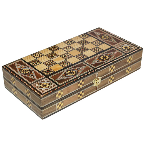 Chess and Backgammon Mosaic Board-dazzool.com