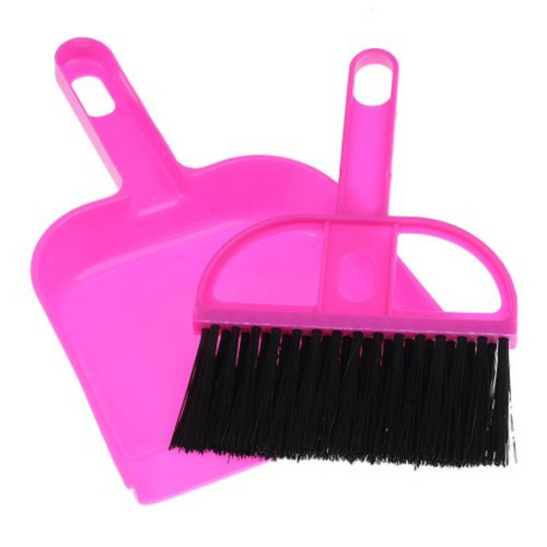 Mini Plastic Dustpan & Broom Set-dazzool.com