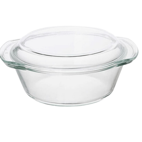 Casserole Glass Dish With Lid-dazzool.com