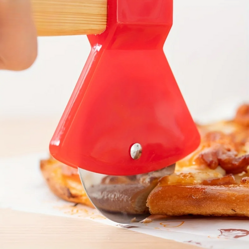 Axe Shaped Pizza Cutter with Rotating Blade-dazzool.com