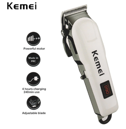 Electric Beard Trimmer Rechargeable Device with LCD Display Kemei KM-809A -  - dazzool.com