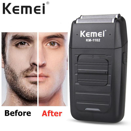 Rechargeable Dual Blade Cordless Razor for Men Kemei KM-1102 -  - dazzool.com