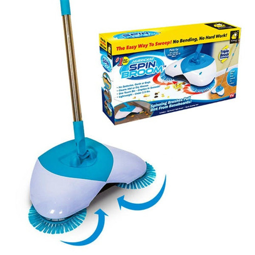 Cordless Spinning Broom for Sweeping Hard Surfaces - Household Cleaning Supplies - dazzool.com