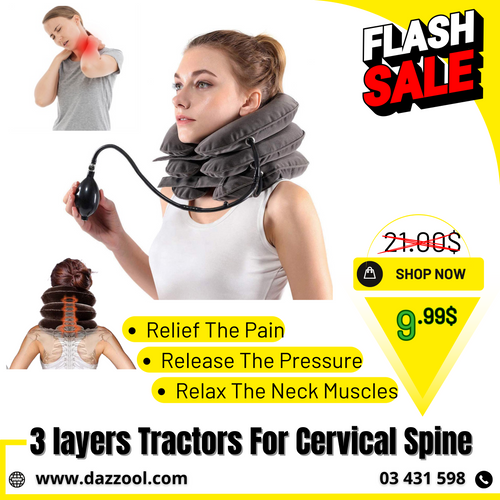 3 Layers Tractors for Cervical Spine Neck Rest Support Massager -  - dazzool.com
