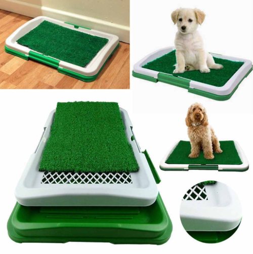 Dog Toilet Mat Indoor Potty Puppy Training Grass Litter Tray Pad Restroom - DaZzoOL