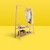 Garment Wooden Clothes Rack With Two Shelves 150x 100 cm