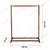 dazzool Standing Wooden Clothes Hanger Stand Dark Brown H123xW100cm DCR-005-dazzool.com