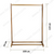 dazzool Standing Wooden Clothes Hanger Stand Light Brown H123xW100cm DCR-007-dazzool.com