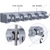 Mop Holder Tidy Organizer, Wall Mounted Organizer with 5 Position 6 Hooks for Brush Mop and Broom Tool Storage-dazzool.com