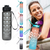 1 Litre Water Bottle with Straw Motivational Sport Water Bottle with Time Maker Leakproof & Secure Locking Lid-dazzool.com