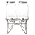 Dual Glass Beverage Dispenser With Metal Stand 2x5L-dazzool.com