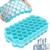 Silicone Ice Cube  Mold With Lid Honeycomb Shape-dazzool.com