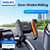 Philips motorcycle phone holder mounted on a handlebar with one-press locking arms and 360-degree ball joint – dazzool Lebanon