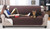 Couch Coat reversible quilted sofa cover box showing chocolate brown and beige sides on a couch with child and dog – sofa protector Lebanon