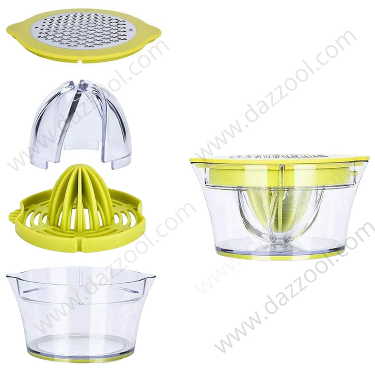 Citrus Lemon Orange Juicer Manual Hand Squeezer with Built-in Measuring Cup and Grater-dazzool.com