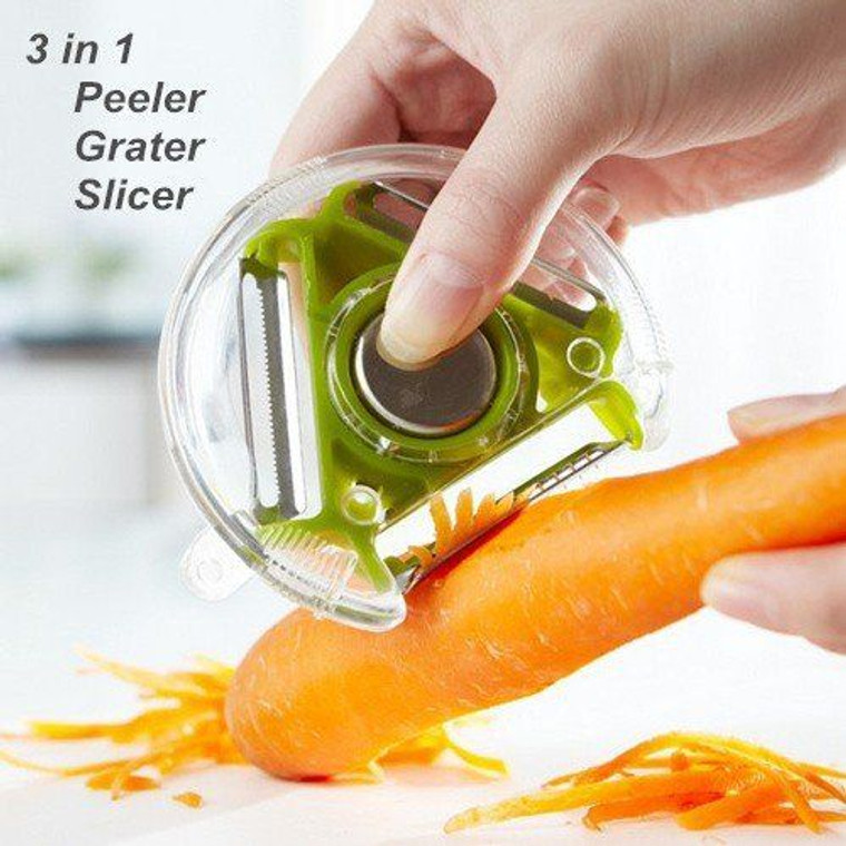 3 In 1 Rotary Vegetable Peeler -  - dazzool.com
