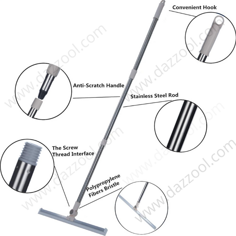 Floor Squeegee with Stainless Steel Handle-dazzool.com